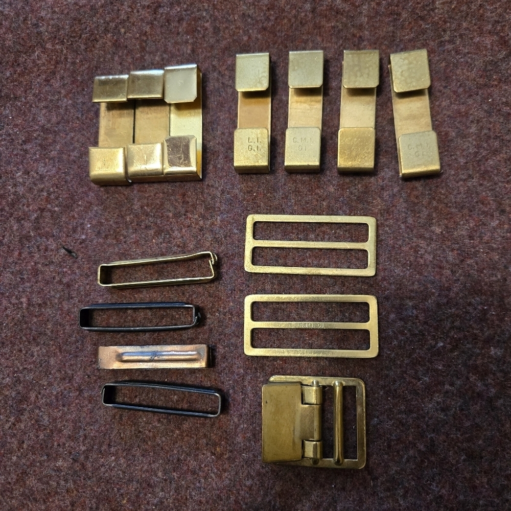 Military Brass And Copper Buckle And Accessory Lot